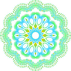 . Multi color circular design digital .vector mandala design.