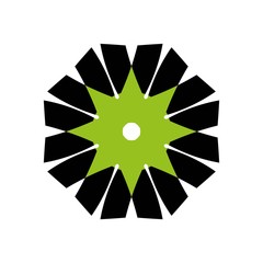 company logo with abstract shape design 