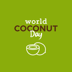World Coconut Day Vector Design Illustration