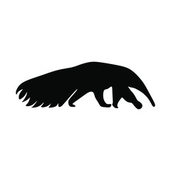 anteater silhouette animal vector art