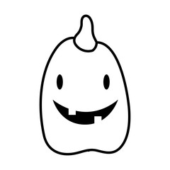 halloween pumpkin line style icon