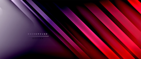 Bright gradient neon lines abstract background