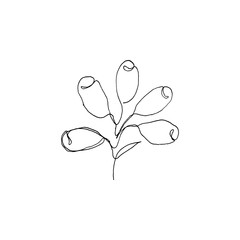 Simple continous line art. Minimalist vector illustration. Great for invitation, greeting card, packages, wrapping, premade logo, business card, stationery, etc. 