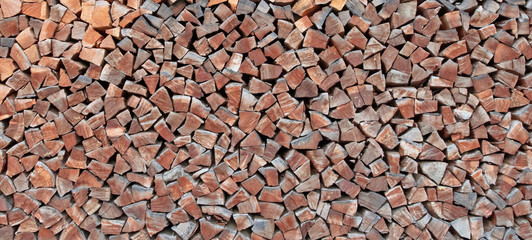 Chopped fire wood