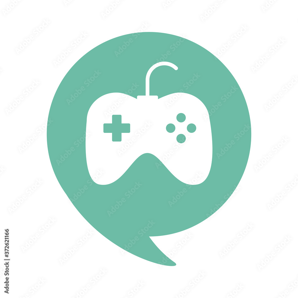 Wall mural video game control flat style icon