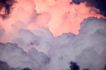 Pink and blue clouds