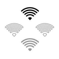 Wifi signal vector icon. EPS 10