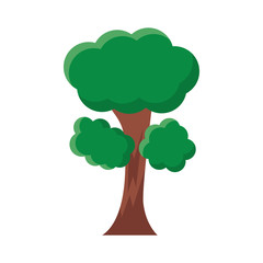 leafy tree flat style icon