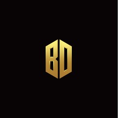 B O modern monogram style initial logo template