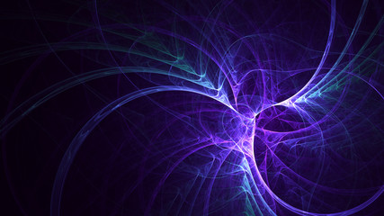 3D rendering abstract blue fractal light background