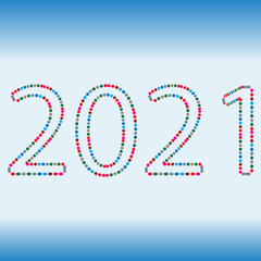 2021 Happy New Year. Happy New Year. Vector design.