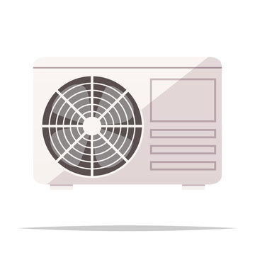 Air conditioner unit vector isolated illustration