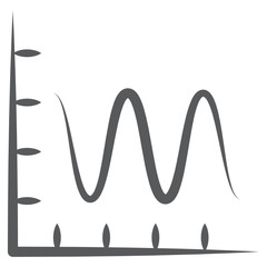 
Doodle icon of smooth line chart, economic flow graph 
