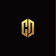 C D modern monogram style initial logo template