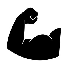 Muscular hands icon
