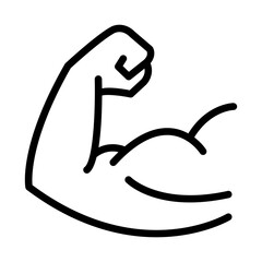 Muscular hands icon
