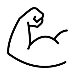 Muscular hands icon