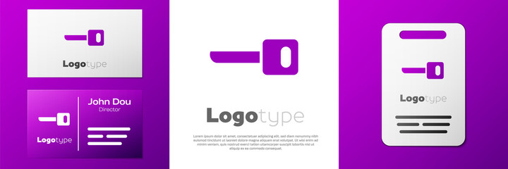 Logotype Key icon isolated on white background. Logo design template element. Vector Illustration.