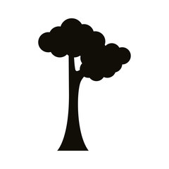 branched tree silhouette style icon