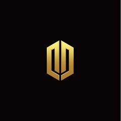 D D modern monogram style initial logo template