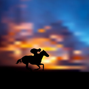 A Man Riding On A Horse