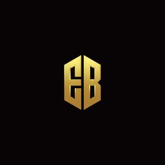 E B modern monogram style initial logo template