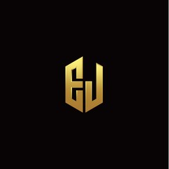 E J modern monogram style initial logo template