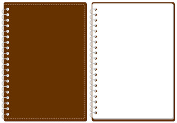 スケッチブック リングノート 表紙とページのセット イラスト ベクター ※A4のサイズ
