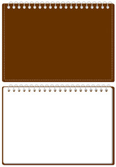 スケッチブック リングノート 表紙とページのセット イラスト ベクター ※A4のサイズ
