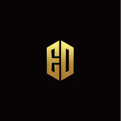 E O modern monogram style initial logo template