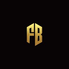 F B modern monogram style initial logo template