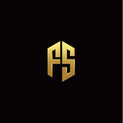 F S modern monogram style initial logo template