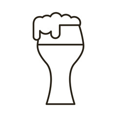 beer glass drink oktoberfest line style icon