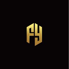 F Y modern monogram style initial logo template