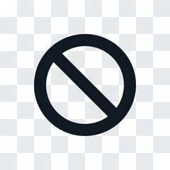 Forbidden icon vector. Stop sign