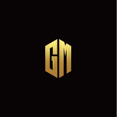 G M modern monogram style initial logo template