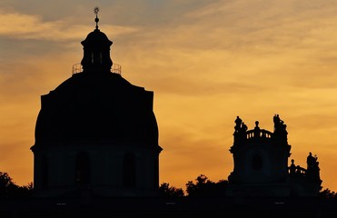 Salzburg, Kollegienkirche im Abendlicht