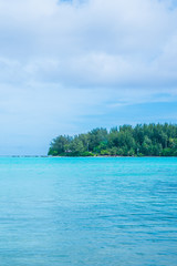 Moorea, French Polynesia: 09/03/2018: landscape of the Beach in Moorea, French Polynesia