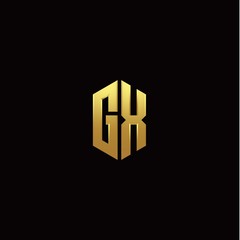 G X modern monogram style initial logo template