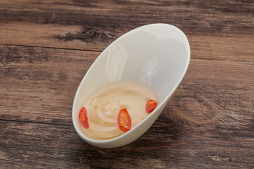 Vietnamese vinegar sauce with chili