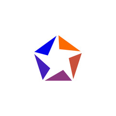 star abstract colorful logo vector eps