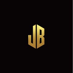 J B modern monogram style initial logo template