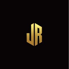 J R modern monogram style initial logo template
