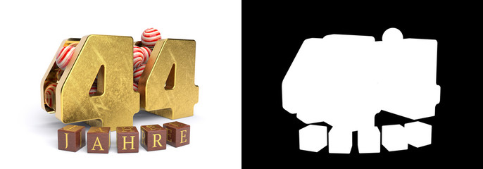 Inscription in German forty-four years celebration