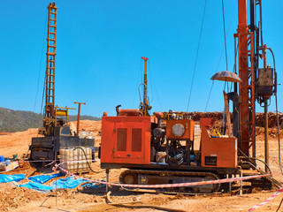 Crawler drilling rigs perform engineering and geological surveys