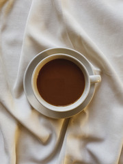 Cup of coffee in vintage stily