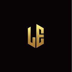 L E modern monogram style initial logo template