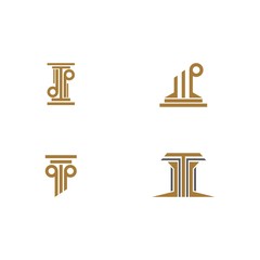 Column icon Logo Template vector