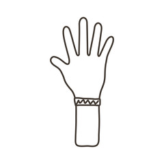 hand human stop protesting line style icon