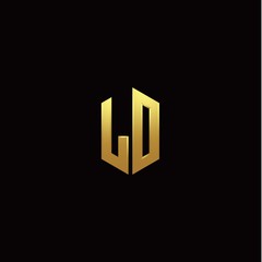 Obraz premium L O modern monogram style initial logo template